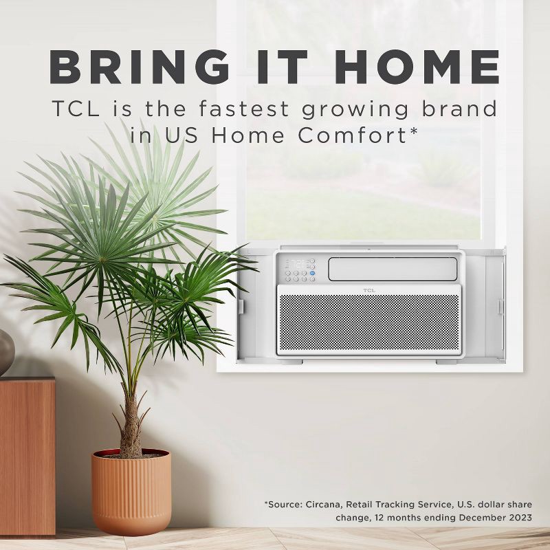 slide 8 of 8, TCL 6000 BTU Window Air Conditioner Fan and Dehumidifier 250sqft Remote Control (H6W23W): 3 Speeds, 115V, 142 CFM, 1 ct