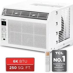 TCL 6000 BTU Window Air Conditioner Fan and Dehumidifier 250sqft Remote Control (H6W23W): 3 Speeds, 115V, 142 CFM