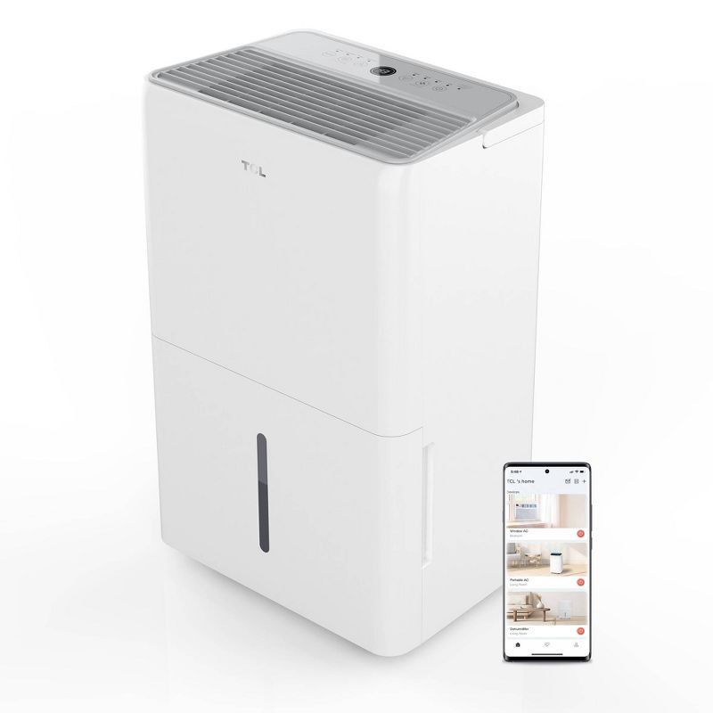 slide 2 of 9, TCL 4500sqft Smart Dehumidifier Energy Star Most Efficient 2024 50 Pints Per Day (H50D44W), 50 pint