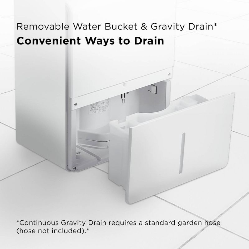 slide 5 of 9, TCL 4500sqft Smart Dehumidifier Energy Star Most Efficient 2024 50 Pints Per Day (H50D44W), 50 pint