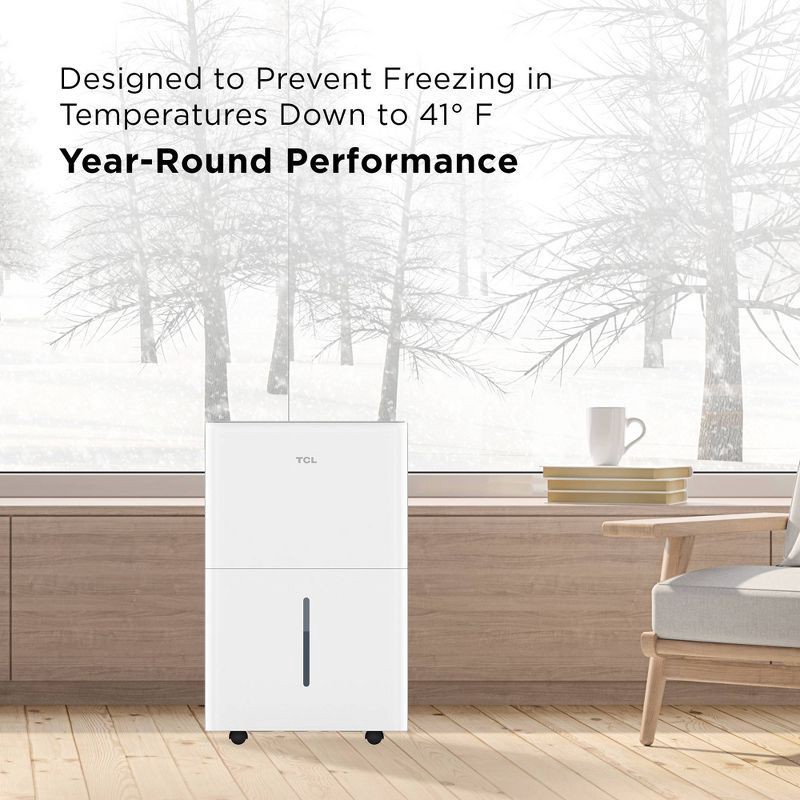 slide 7 of 9, TCL 4500sqft Smart Dehumidifier Energy Star Most Efficient 2024 50 Pints Per Day (H50D44W), 50 pint