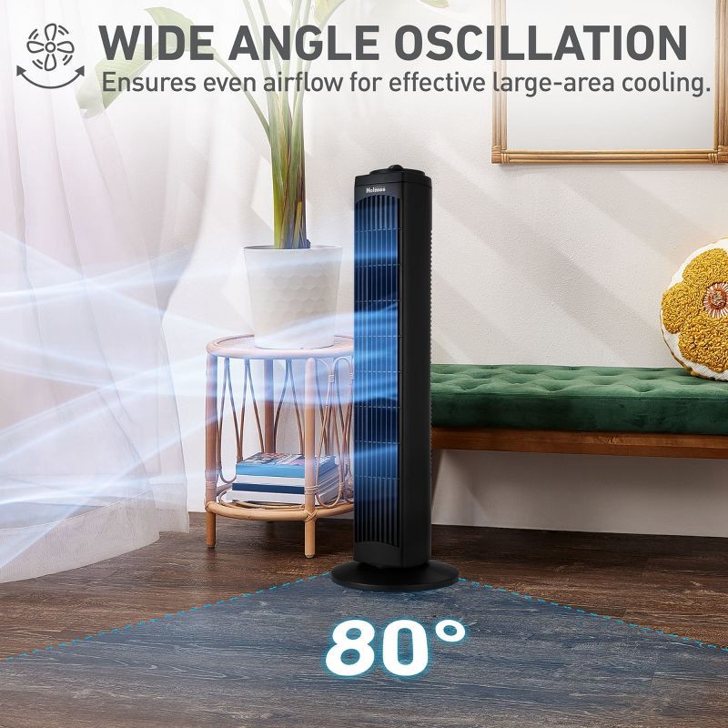 slide 5 of 8, Holmes 29" Manual Tower Oscillating Fan with Clean Breeze, 1 ct