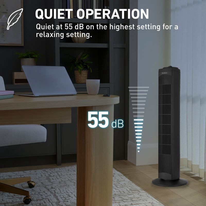 slide 6 of 8, Holmes 29" Manual Tower Oscillating Fan with Clean Breeze, 1 ct