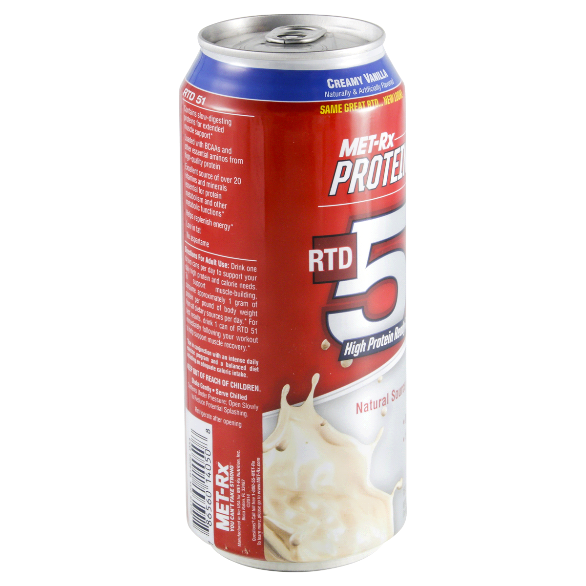 slide 2 of 4, MET-Rx RTD 51 Creamy Vanilla Protein Shake, 12 ct