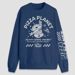 Men's Toy Story Pizza Planet Graphic Pullover Sweatshirt - Navy Blue XL