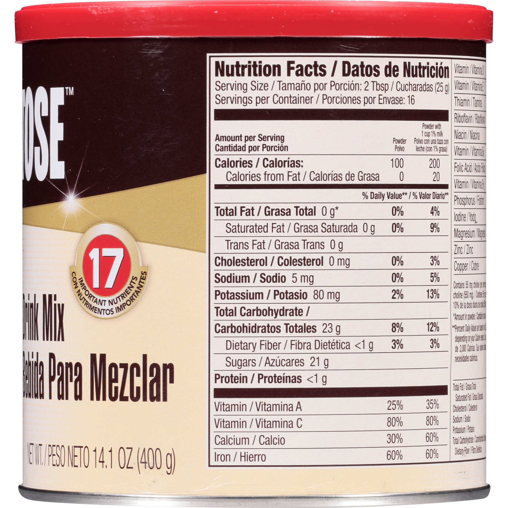 slide 3 of 6, Cal-C-Tose Drink Mix 14.1 oz, 14.1 oz