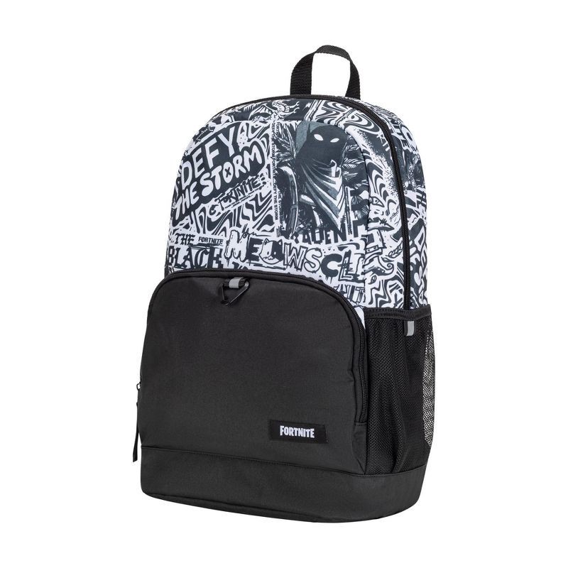 slide 2 of 5, Fortnite Kids' 18.5" Backpack - Black/White, 1 ct