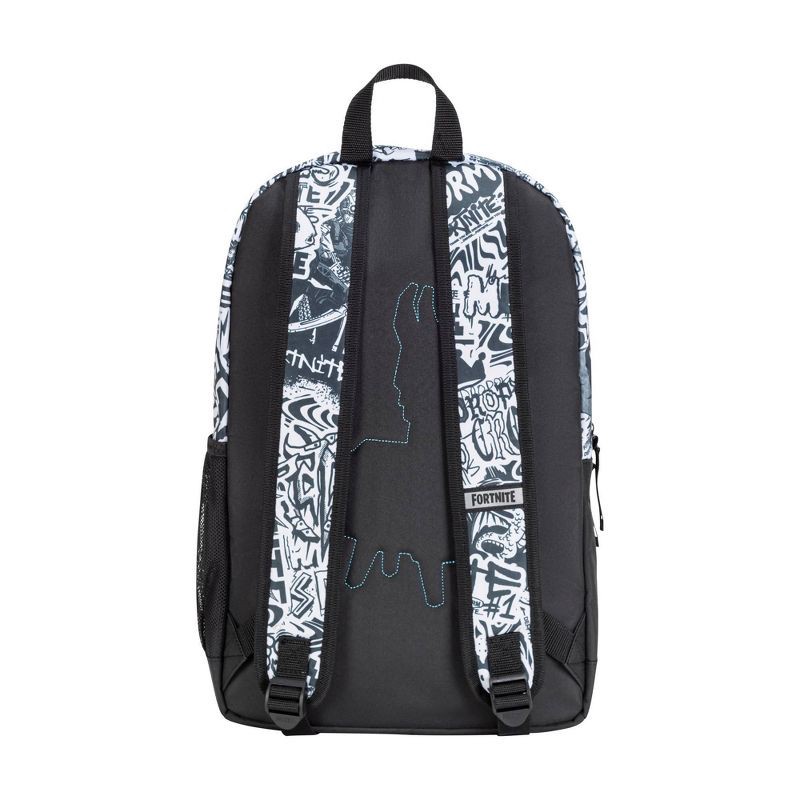 slide 3 of 5, Fortnite Kids' 18.5" Backpack - Black/White, 1 ct