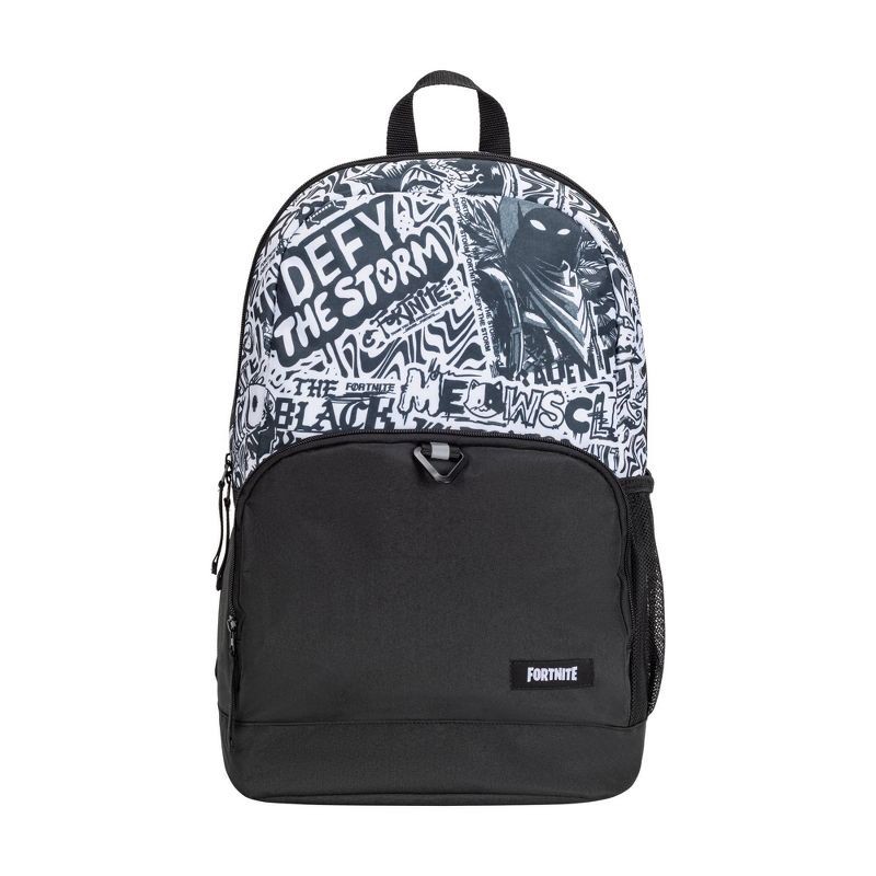 slide 1 of 5, Fortnite Kids' 18.5" Backpack - Black/White, 1 ct