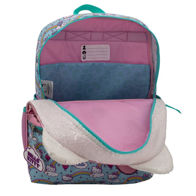 slide 3 of 4, Hello Kitty Kids' 16" Backpack - Rainbow Pink/Blue, 1 ct