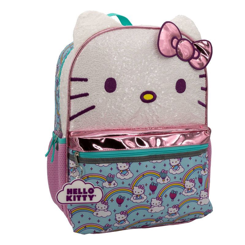 slide 1 of 4, Hello Kitty Kids' 16" Backpack - Rainbow Pink/Blue, 1 ct