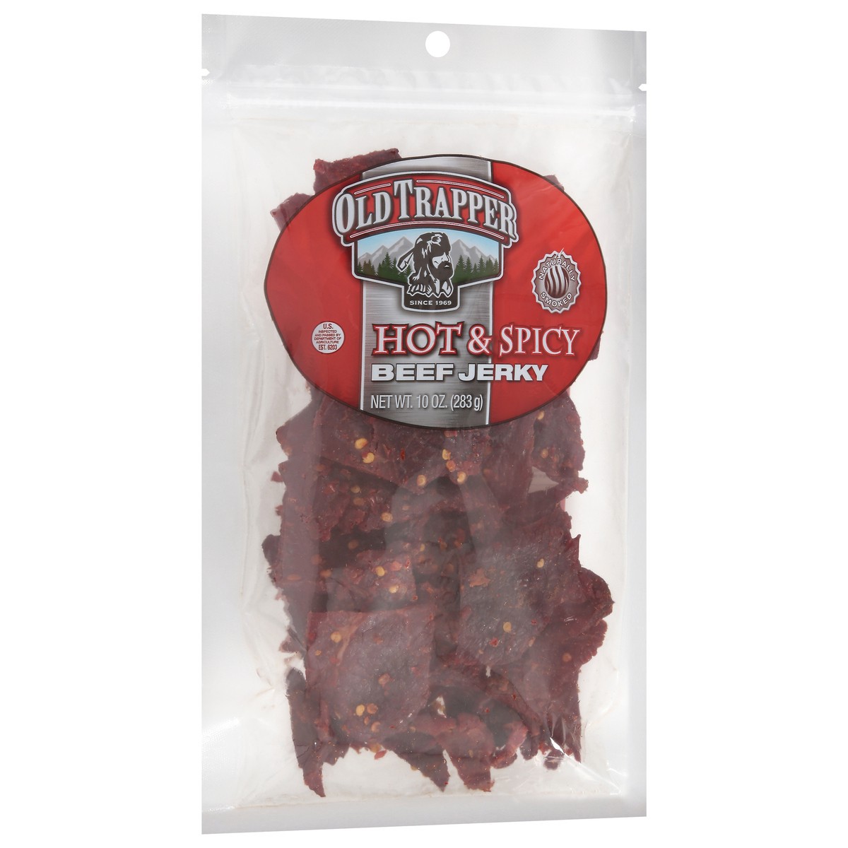 slide 2 of 9, Old Trapper Hot & Spicy Beef Jerky 10 oz, 10 oz