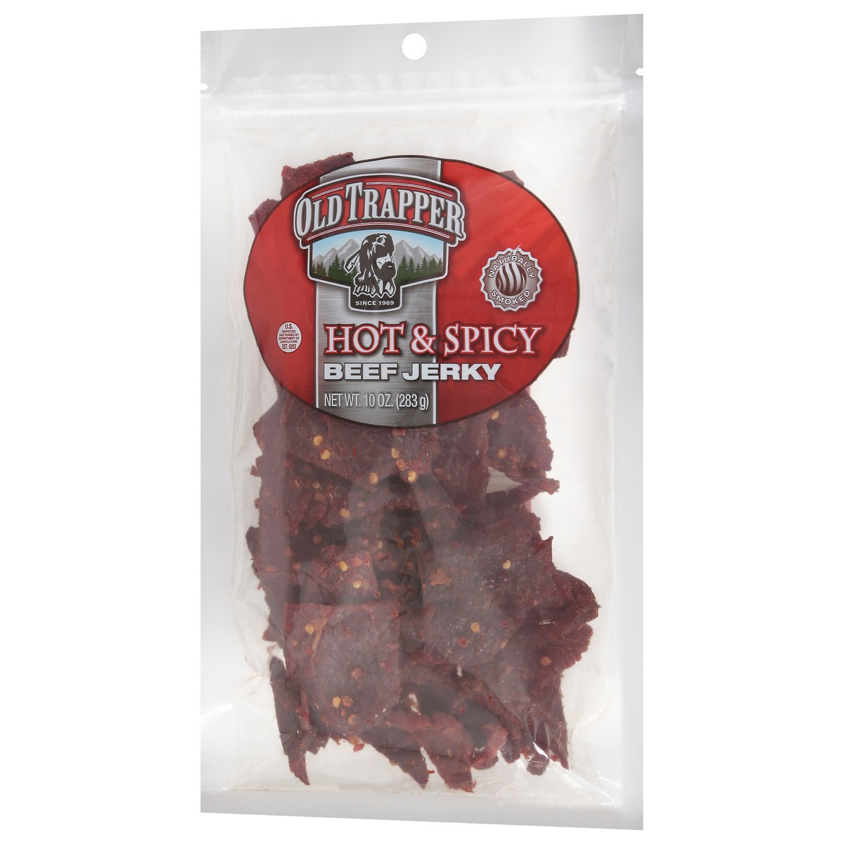 slide 5 of 9, Old Trapper Hot & Spicy Beef Jerky 10 oz, 10 oz