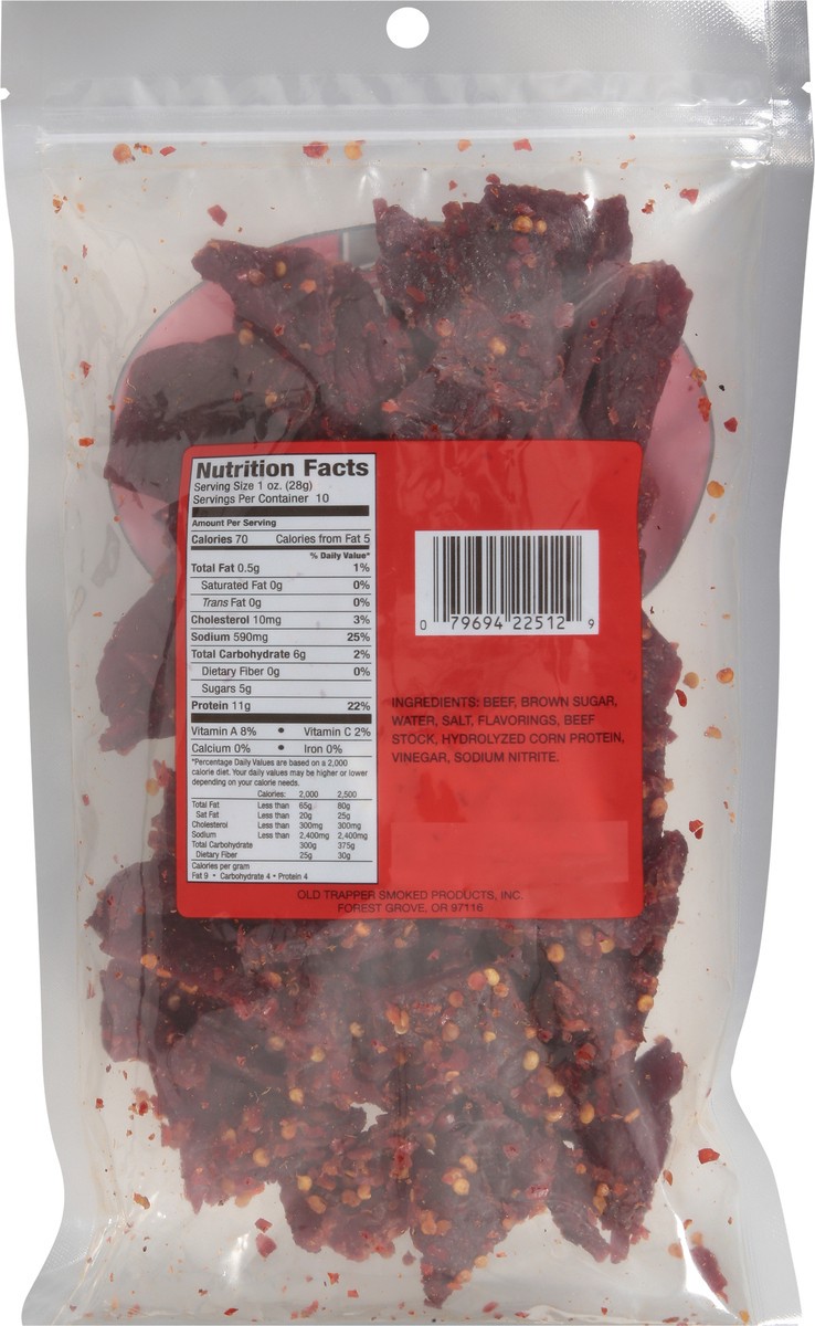 slide 9 of 9, Old Trapper Hot & Spicy Beef Jerky 10 oz, 10 oz