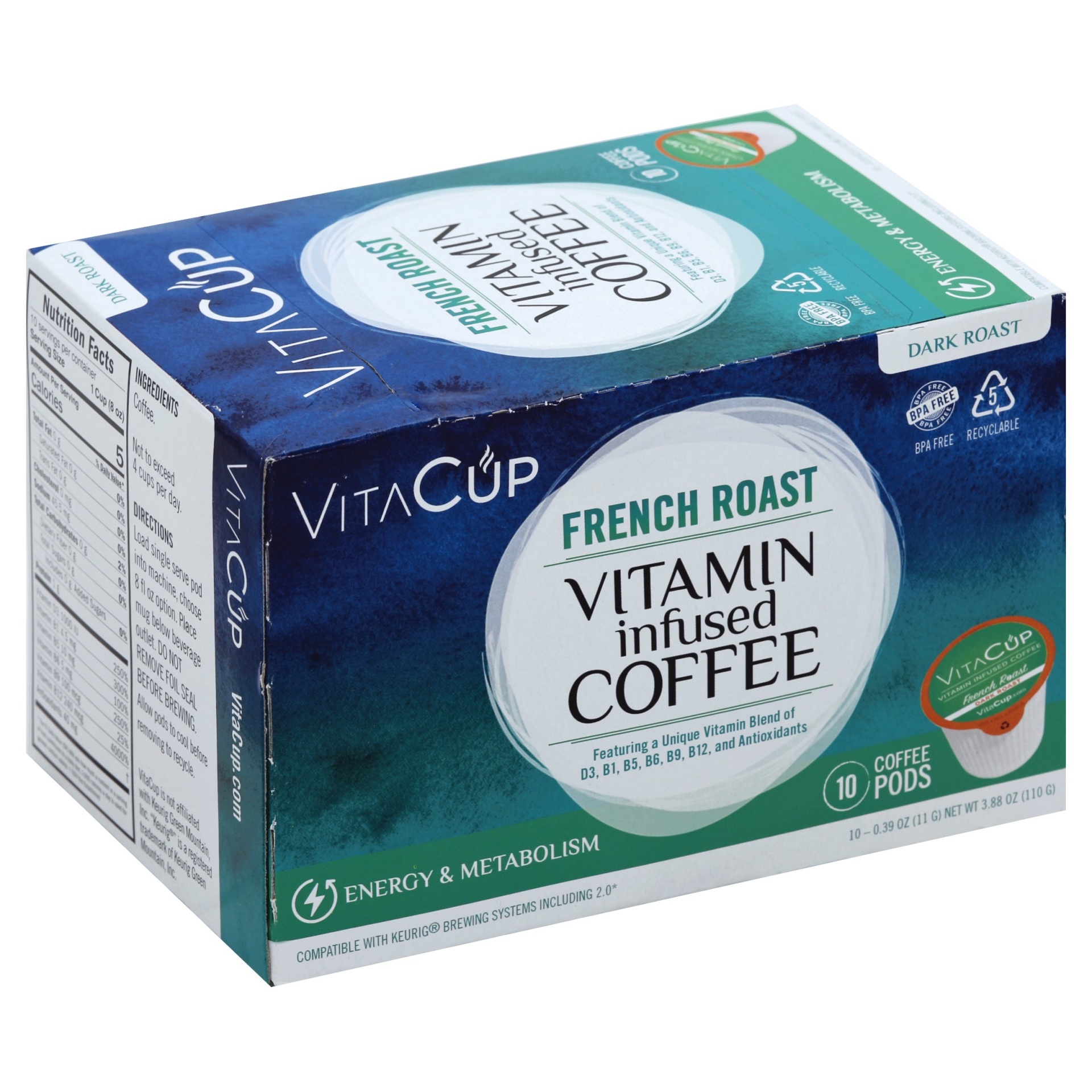 slide 1 of 5, VitaCup Coffee 10 ea, 10 ct