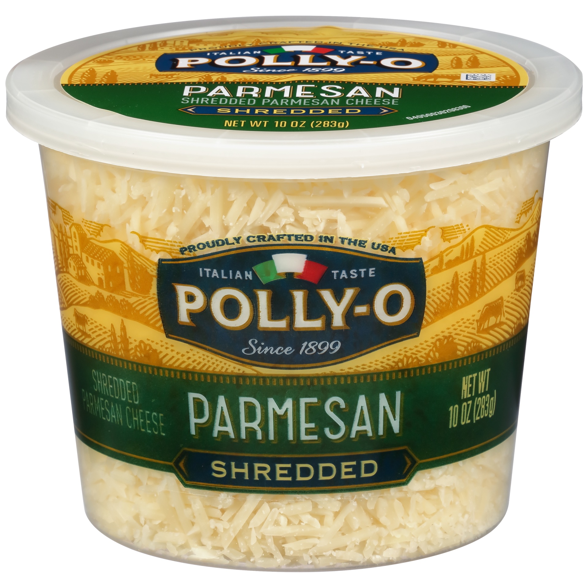 slide 1 of 6, Polly-O Shredded Parmesan Cheese 10 oz Tub, 10 oz