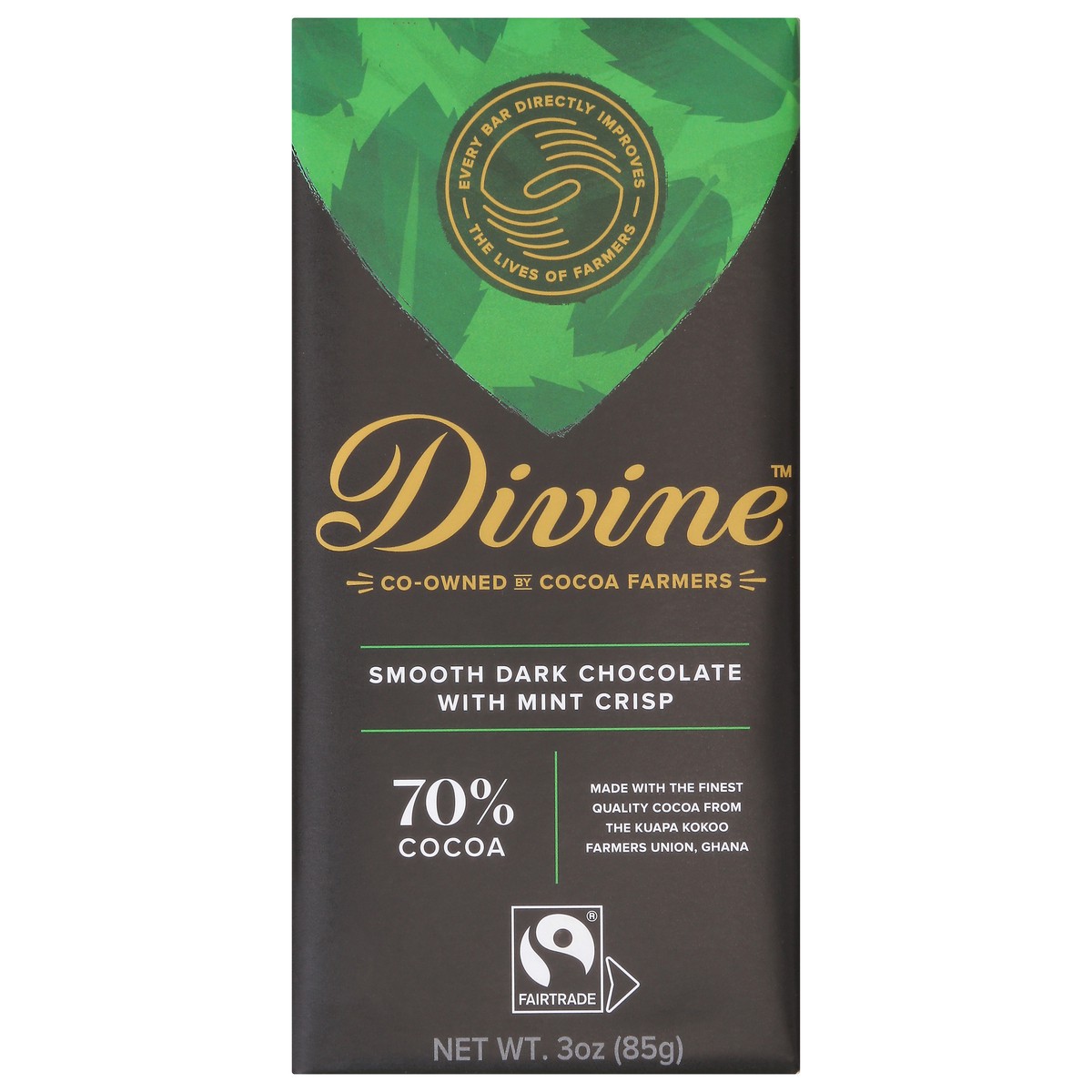 slide 1 of 14, Divine Smooth Chocolate with Mint Crisp 3 oz, 3 oz