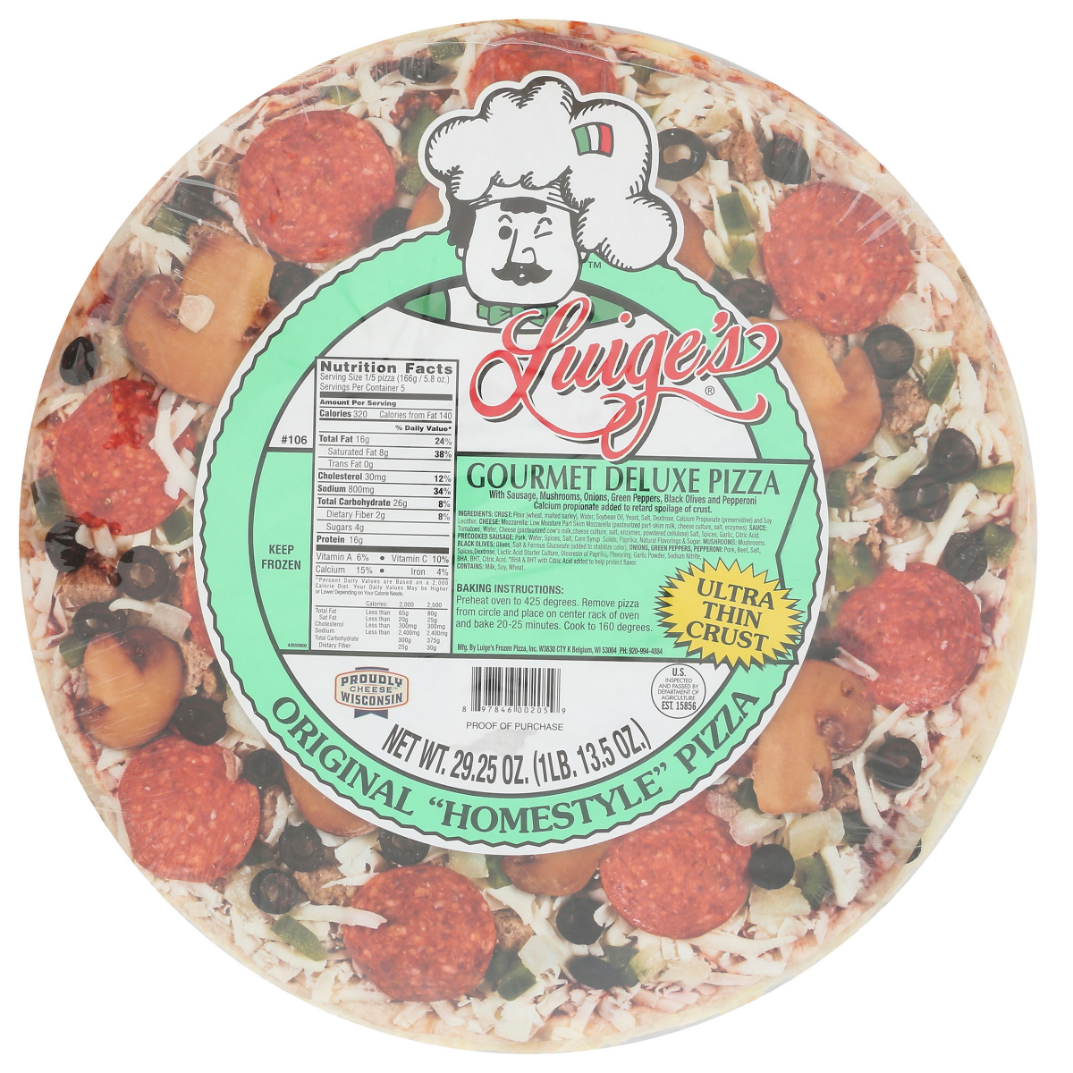 slide 1 of 9, Luigi's Luige's Pizza, Gourmet Deluxe, 29.25 oz