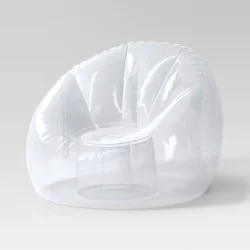 Inflatable Novelty Dorm Chair Clear - Room Essentials™: PVC Material, Indoor Lounging, Easy to Inflate, Spot Clean, No Tools Needed