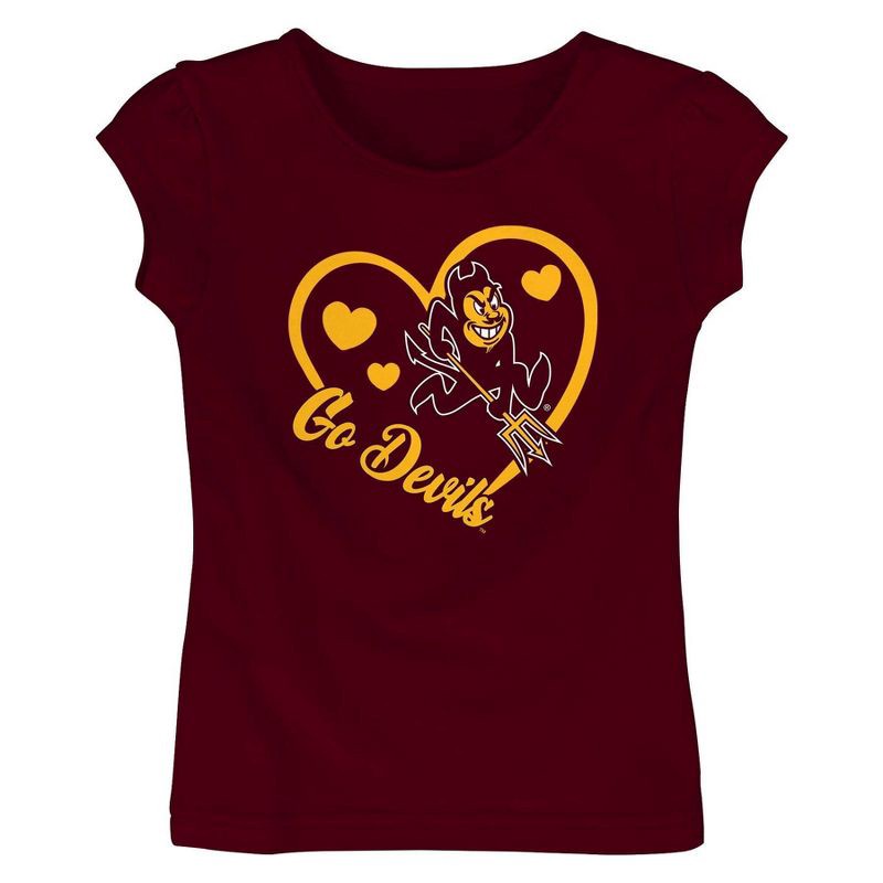 slide 1 of 1, NCAA Arizona State Sun Devils Toddler Girls' T-Shirt - 2T, 1 ct