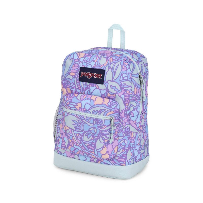slide 2 of 8, JanSport Cross Town Plus 17" Backpack - Fluid Floral: School Bookbag, 1 ct