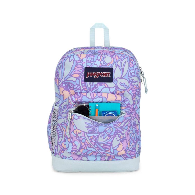slide 4 of 8, JanSport Cross Town Plus 17" Backpack - Fluid Floral: School Bookbag, 1 ct