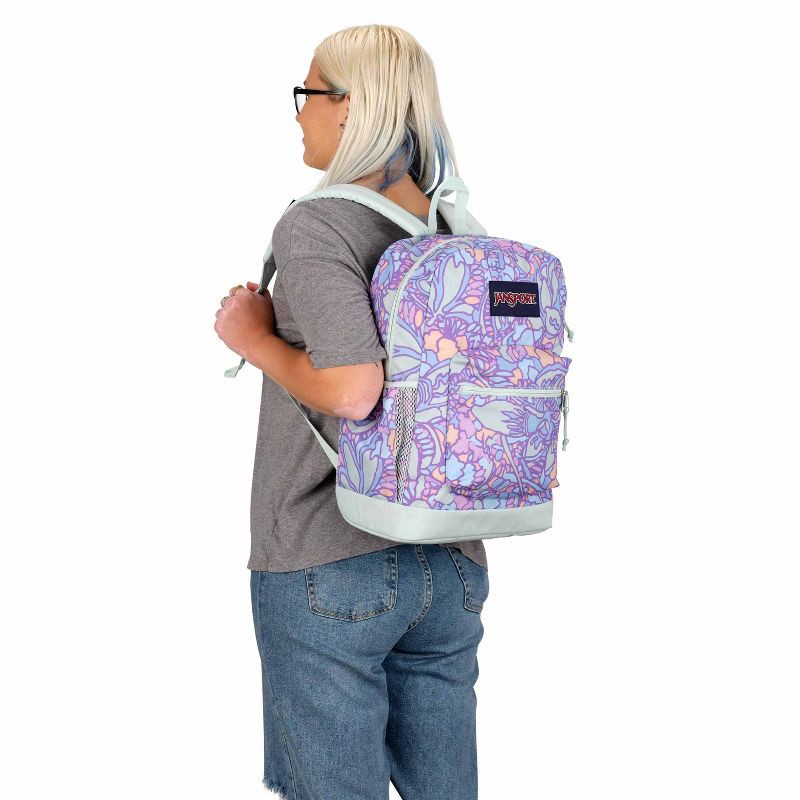 slide 5 of 8, JanSport Cross Town Plus 17" Backpack - Fluid Floral: School Bookbag, 1 ct