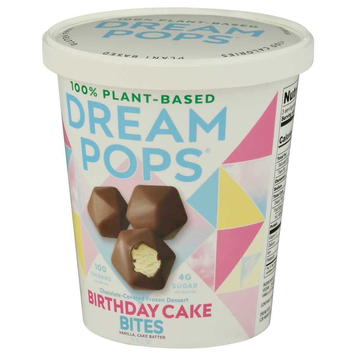 slide 4 of 9, Dream Pops Bites Chocolatey-Covered Birthday Cake Frozen Dessert 4 fl oz, 4 oz