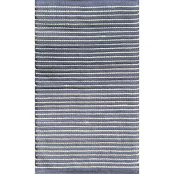 Haven + Key Striped Scatter Rug - Blue