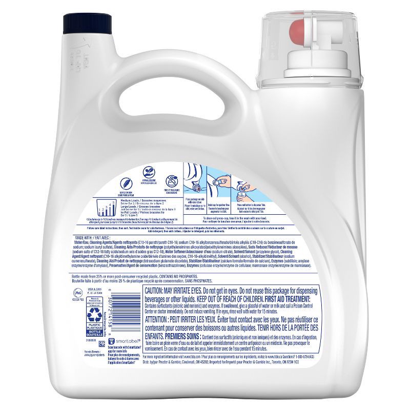 slide 12 of 12, Tide Free & Gentle HE Compatible Liquid Laundry Detergent Soap - 149 fl oz, 149 fl oz