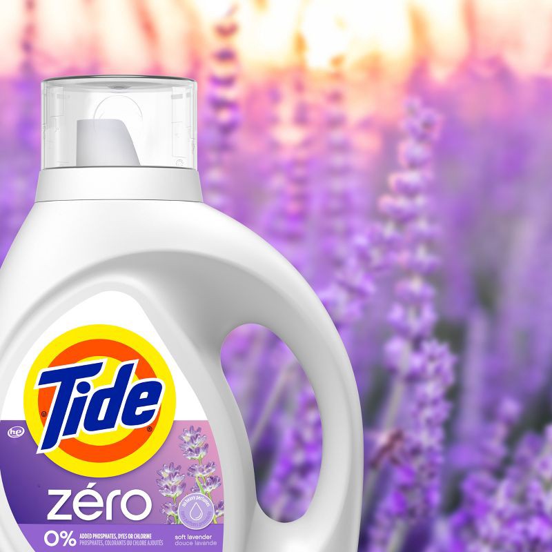 slide 4 of 8, Tide Zero Soft Lavender HE Deep Cleaning Concentrated Liquid Laundry Detergent 113 Loads - 149 fl oz, 149 fl oz