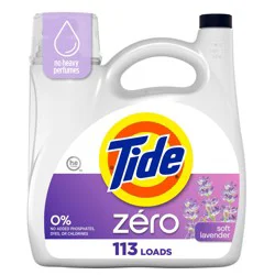 Tide Zero Soft Lavender HE Deep Cleaning Concentrated Liquid Laundry Detergent 113 Loads - 149 fl oz