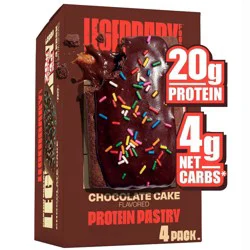 Legendary Foods Gluten Free and Keto Friendly Protein Pastry - Chocolate Cake - 8.6oz/4ct