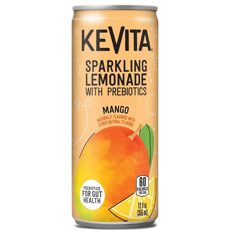 slide 1 of 4, KeVita Mango Sparkling Prebiotic Lemonade - 12 fl oz, 12 fl oz