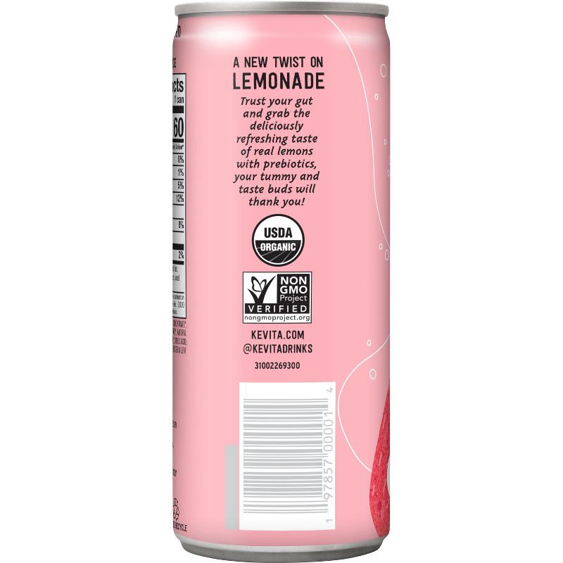 slide 4 of 5, KeVita Strawberry Sparkling Prebiotic Lemonade - 12 fl oz, 12 fl oz
