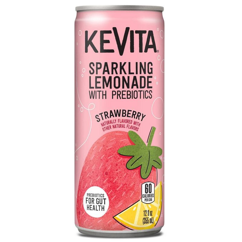 slide 1 of 4, KeVita Strawberry Sparkling Prebiotic Lemonade - 12 fl oz, 12 fl oz