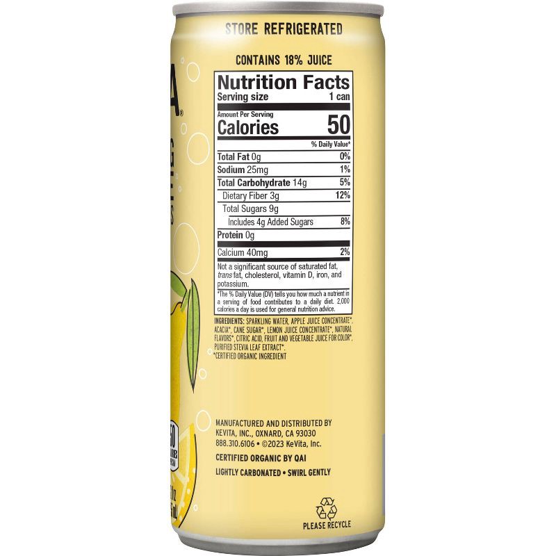 slide 2 of 4, KeVita Classic Sparkling Prebiotic Lemonade - 12 fl oz, 12 fl oz