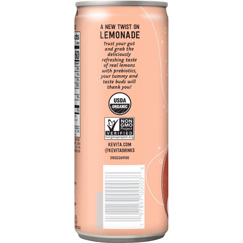 slide 3 of 4, KeVita Peach Sparkling Prebiotic Lemonade - 12 fl oz, 12 fl oz