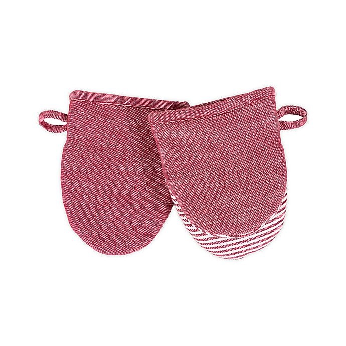 slide 1 of 9, Artisanal Kitchen Supply Mini Oven Mitts - Red, 2 ct