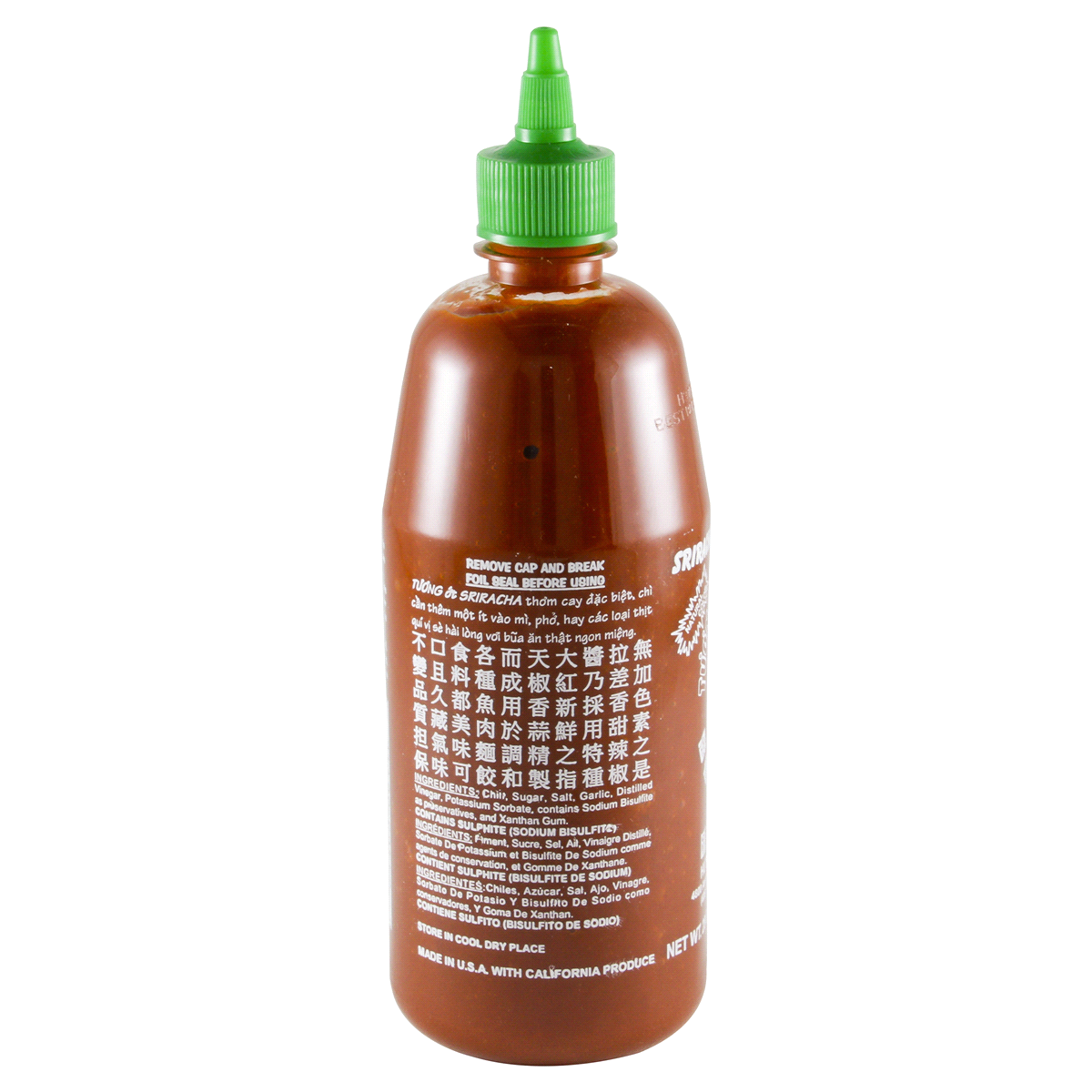 slide 4 of 4, Huy Fong Sriracha Chili Sauce, 28 oz