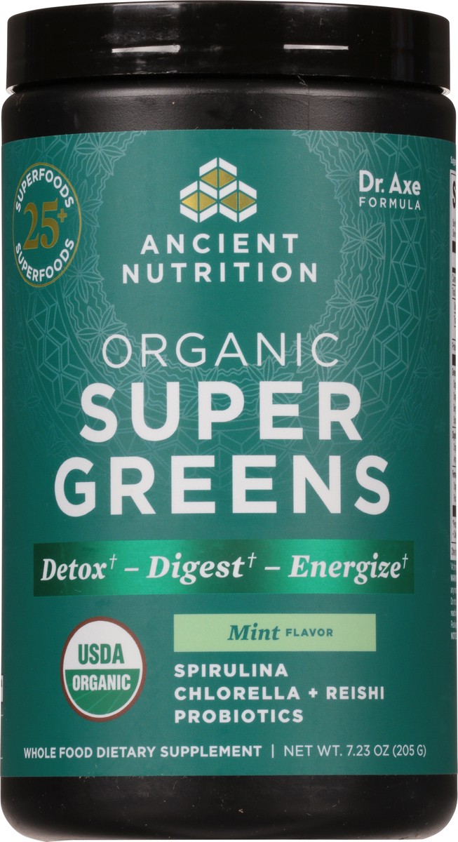 slide 9 of 9, Ancient Nutrition Organic Super Greens Mint Flavor, 1 ct