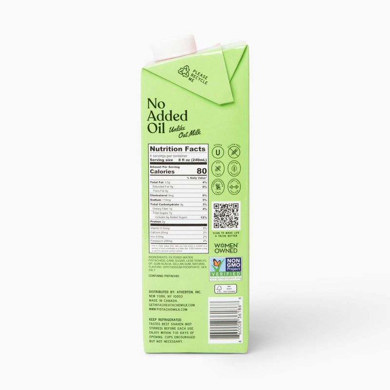 slide 2 of 3, Tache Vanilla Pistachio Milk 32 fl oz, 32 fl oz