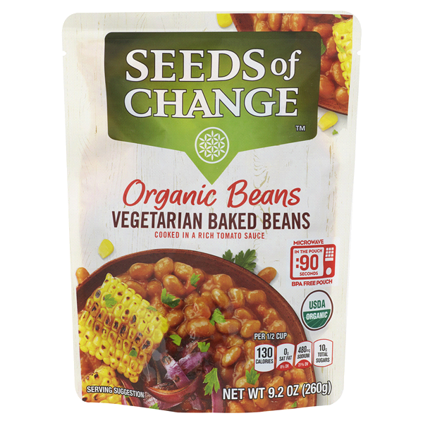 slide 1 of 1, Seeds of Change Organic Beans Baked Vegetarian, 9.2 oz