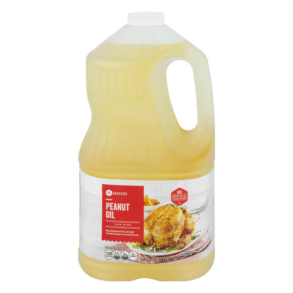 slide 1 of 1, SE Grocers 100% Pure Peanut Oil, 128 oz