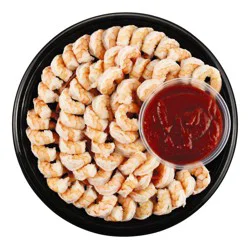 Raley's Cooked Shrimp Party Tray With Cocktail Sauce, Serves 5-7 1 Ea
