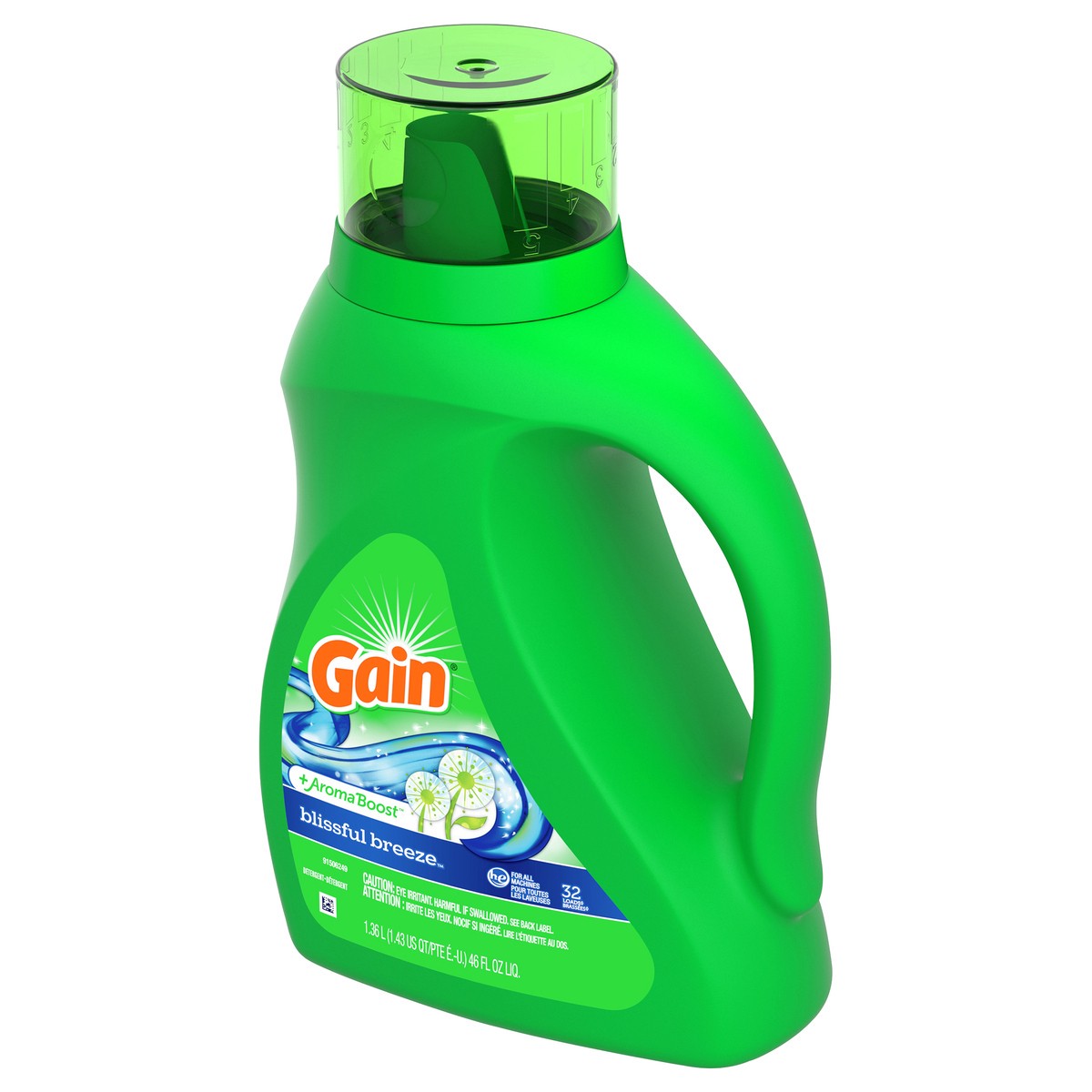 slide 6 of 8, Gain +Aroma Boost Blissfull Breeze Detergent 1.36 lt, 1.36 liter