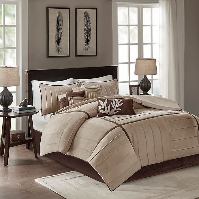 slide 1 of 7, Madison Park Dune Queen Comforter Set - Beige, 7 ct