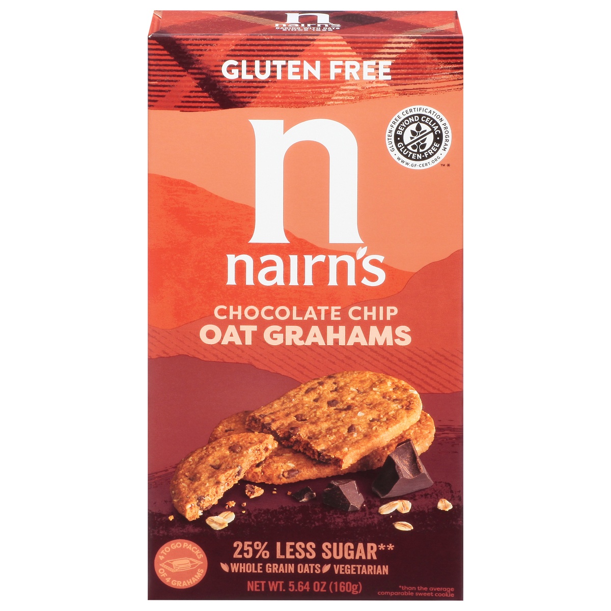 slide 1 of 1, Nairn's Gluten Free Chocolate Chip Oat Grahams 4 ea, 