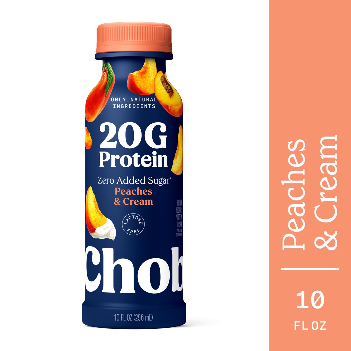 slide 1 of 12, Chobani Complete 1% Milkfat Lowfat Greek Peaches & Cream Yogurt Drink 10 fl oz, 10 oz