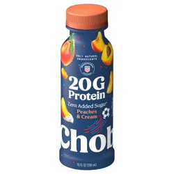 Chobani Complete 1% Milkfat Lowfat Greek Peaches & Cream Yogurt Drink 10 fl oz